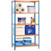 Estanteria Metálica Sin Tornillos Simonclick 5/400 Azul/naranja/galva 1800x900x400 Mm