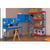 Estanteria Media Carga Ecoforte 1804-4 Chipboard Azul/naranja 2000x1800x450 Mm