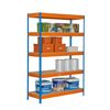 Estanteria Media Carga Bricoforte 1206-5 Chipboard Azul/naranja/mader 2000x1200x600mm