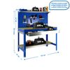 Banco De Trabajo Bt3 Box 1500 Azul/madera 1445x1510x610mm