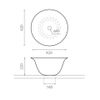 Bathco 4062 Nordic Lavabo Encimera Cónico Blanco