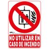 Atm Señalización-asb060-señal No Utilizar En Caso De Incendio Pvc Clase B