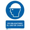 Atm Señalización-asrd010-señal Obligatorio El Uso Del Casco Pvc Glasspack