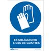 Atm Señalización-asrd040-señal Obligatorio El Uso De Guantes Pvc Glasspack