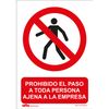 Atm Señalización-asrd230-señal Prohibido El Paso Persona Ajena A La Empresa Pvc Glasspack