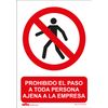 Atm Señalización-asrd230-señal Prohibido El Paso Persona Ajena A La Empresa Pvc Glasspack