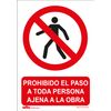 Atm Señalización-asrd240-señal Prohibido El Paso Persona Ajena A Obra Pvc Glasspack