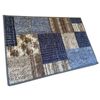 Alfombra De Entrada De Casa Interior Sala Cocina 140x80 - Parches Patchwork 7350002-1" "140x80 Cm" "gris Y Azul Desgastado 7350002-1" "exma