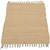 Alfombra Jarapa Beige Crema Natural, Estilo Hindu, Alfombra 100% Algodon, Alfombra De Colores Con Flecos, Medida 50x80 [7351202-3]" "50x80 Cm" "crema Beige 7351202-3" "exma