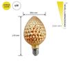 Bombilla Filamento Led Piña Diamante E27 8w Ámbar