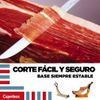 JAMON STAND KIT España - Soporte para Jamón Ibérico Español y Prosciutto  Italiano - INCLUIDO: Base de cuchillo y tapa - Hermoso soporte de cocina  para