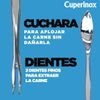 Cuperinox Cubiertos Para Marisco | Pinzas Para Marisco | Tenazas Para Marisco | 12 Unidades | Cubiertos Marisco (cangrejo, Langosta, Ostras) | Tenedor De Marisco Con Dos Dientes Inferiores Y Cuchara.