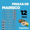 Cuperinox Cubiertos Para Marisco | Pinzas Para Marisco | Tenazas Para Marisco | 12 Unidades | Cubiertos Marisco (cangrejo, Langosta, Ostras) | Tenedor De Marisco Con Dos Dientes Inferiores Y Cuchara.