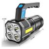 Linterna De Mano Con Luz 4x Led Q5 Cree + Cob Recargable Lampara Vigilancia Carga Por Usb