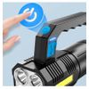 Linterna De Mano Con Luz 4x Led Q5 Cree + Cob Recargable Lampara Vigilancia Carga Por Usb