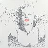 Cuadro Marilyn Blanco Y Negro 80x80x3 Cm