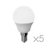 Pack 5 Bombillas Led E14 Esféricas 6w Luz Neutra