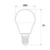 Pack 5 Bombillas Led E14 Esféricas 6w Luz Neutra