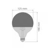 Bombilla Led Decorativa Globo Espejo Plata 8w