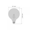 Bombilla Led Decorativa Globo Espejo Plata E27 8w