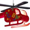 Lámpara Infantil De Techo Helicóptero Rojo