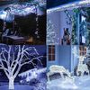 Luces Navidad Micro 100l Led Azul  Cable Blanco Exterior Ip44 31v 7.95m