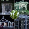 Luces Navidad Micro 100l Led Blanco Cálido  Cable Blanco Exterior Ip44 31v 7.95m