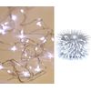 Luces Navidad Micro 140l Led Blanco  Cable Blanco Exterior Ip44 31v 11.15m