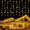 Luz Cortina Navidad 300l Led Blanco Exterior 4.4*1m Ip44 31v