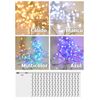 Luces De Cortina Navidad De Agua 288l Led Azul Exterior 1.8*1.5m Ip44 24v