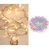 Luces Navidad Micro 50l Led Blanco Cálido  Cable Blanco Interior 3.95m 31v Ip20