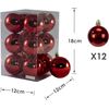 Bolas Navidad Multicolor 6cm Colgante De Bolas 6cm Rojo Brillante Set 12pcs