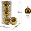 Bolas Navidad Multicolor 10cm Colgante De Bolas 10cm Oro Brillante Set 3pcs