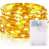 Led Luz De Navidad La Secuencia Del Cobre 100l De Batería 3aa Blanco 2m