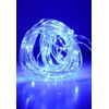 Luces Navidad Línea De Cuero 50l Led Azul  Cable Blanco Exterior 4.5v 4.95m