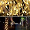 Luces Navidad Línea De Cuero 50l Led Blanco Cálido  Cable Blanco Exterior 4.5v 4.95m