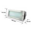 Baliza Rectangular Acero Inox. Con Cristal Mateado 40w E27