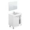 Mueble De Baño Con Espejo Lc1 80 Blanco Brillo80 X 80 X 45 Cm