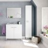 Mueble De Baño Con Espejo Lc1 80 Blanco Brillo80 X 80 X 45 Cm