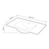 Lavamanos Para Mueble De Baño Aseo Lavabo De Pmma Color Blanco Brillo 81x13x46cm