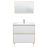 Mueble Baño Verona Melamina Miroytengo 80x45x80 Cm -roble/blanco