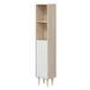 Columna Verona Melamina Miroytengo 30x25x150 Cm - Roble/blanco