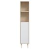 Columna Verona Melamina Miroytengo 30x25x150 Cm - Roble/blanco