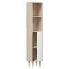 Columna Verona Melamina Miroytengo 30x25x150 Cm - Roble/blanco