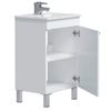 Miroytengo Mueble De Baño Atenea Con Patas Armario 1 Puerta Abatible Color Blanco Brillo 50 Cm (sin Lavabo)