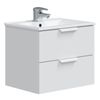 Miroytengo Mueble De Baño Suspendido Pequeño Estilo Contemporáneo Color Blanco Brillo 60 Cm (sin Lavabo)