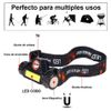 Linterna Frontal De Cabeza Luz Led Xpe T6 + Led Cob Recargable Zoom Foco Impermeable Zoom