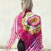 Pañuelo Foulard De Mujer Estampado De Viscosa. Diseño Esclusivo. 27902 Rojo