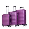 Juego Set 3 Maletas De Viaje Rígidas Trolley En Abs Texturizado Expandibles 71200 Morado