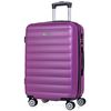 Maleta De Viaje Mediana Expandible Abs Trolley 60cm 4 Ruedas Dobles Simoa 71260 Morado